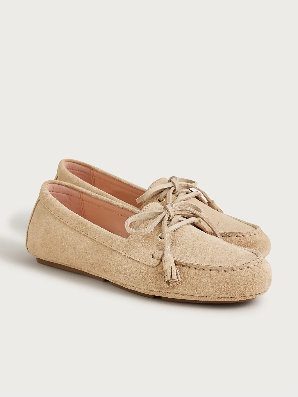 J Crew Suede Tassel Moccasin Loafers - Beige